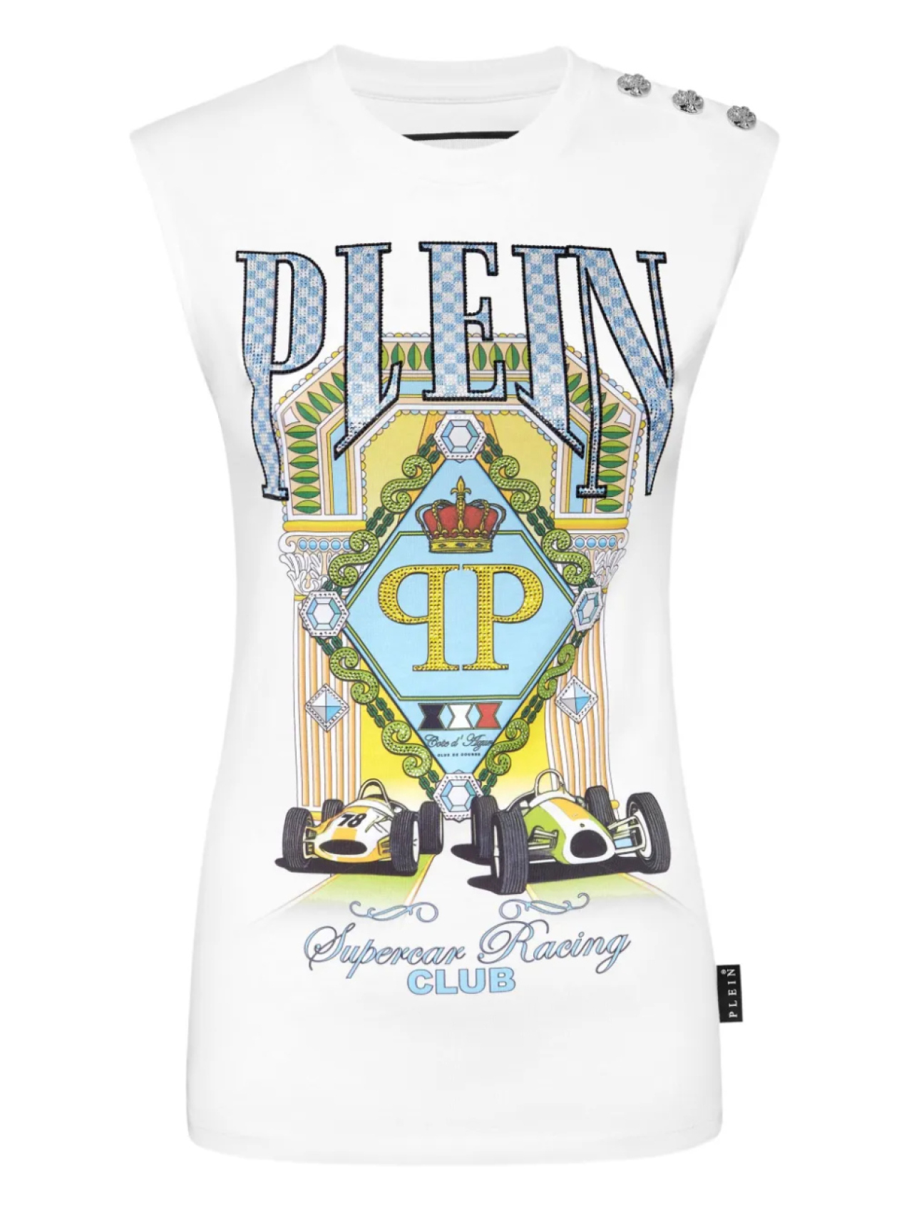 

Майка Supercar Racing Club Philipp Plein, белый