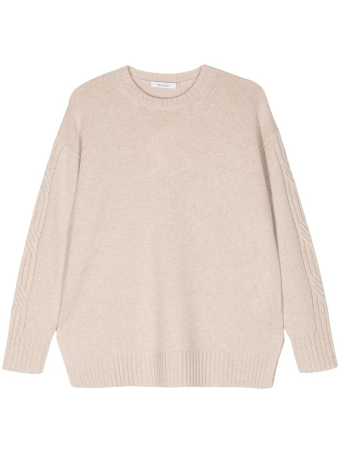 

Max Mara кашемировый джемпер с круглым вырезом, нейтральный цвет