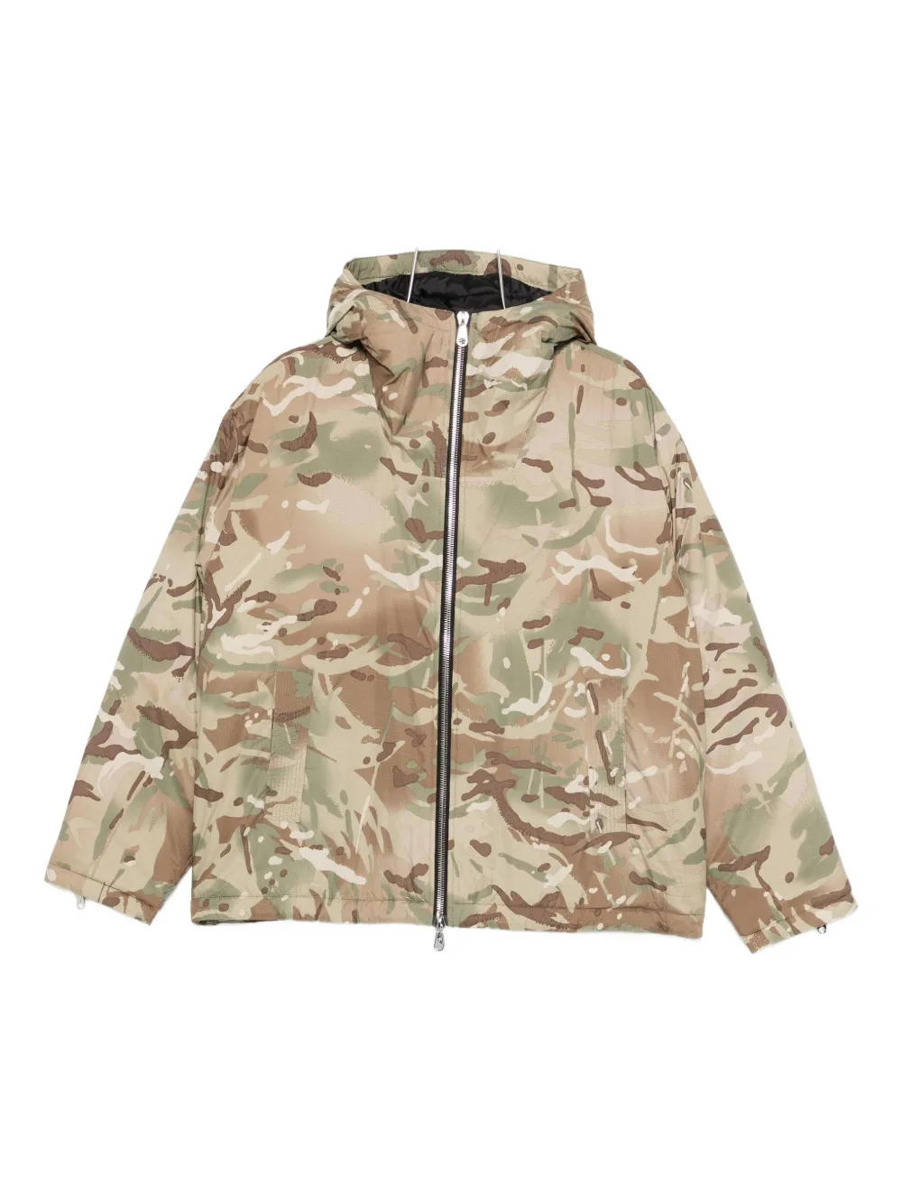 

Куртка с камуфляжным принтом на молнии Cole Buxton, зеленый