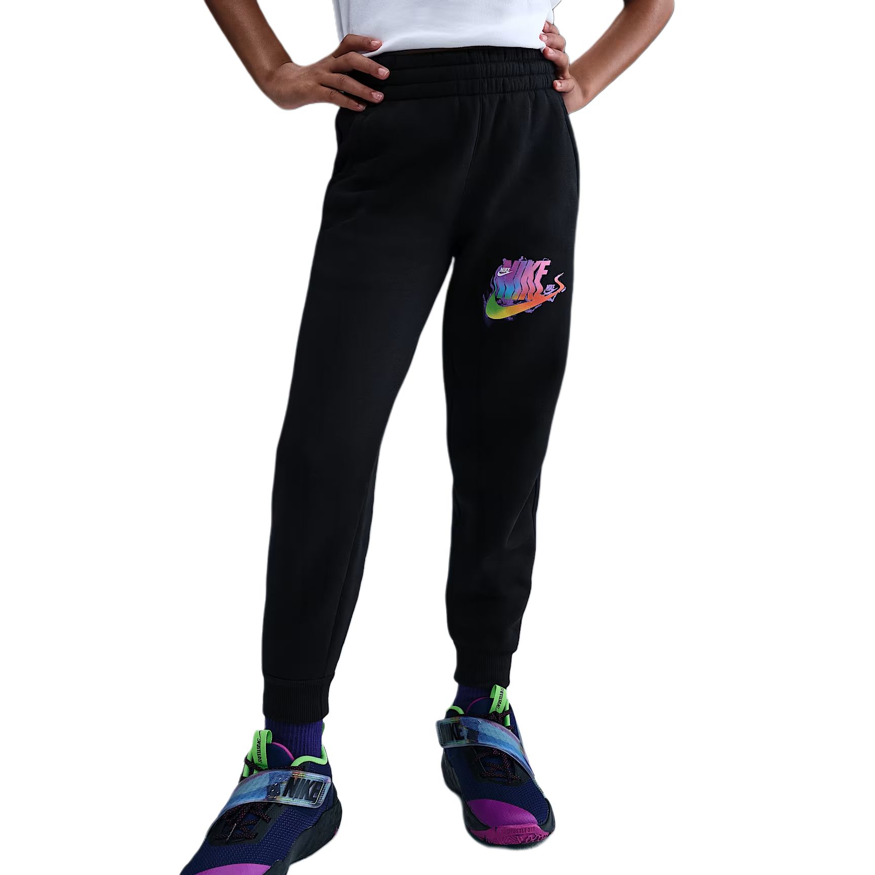 

Детские вязаные спортивные штаны Nike, черно-белый