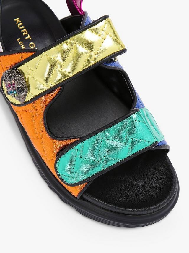 Детские мини-сандалии Orson из кожи Kurt Geiger London, Black/Multi — фото 4
