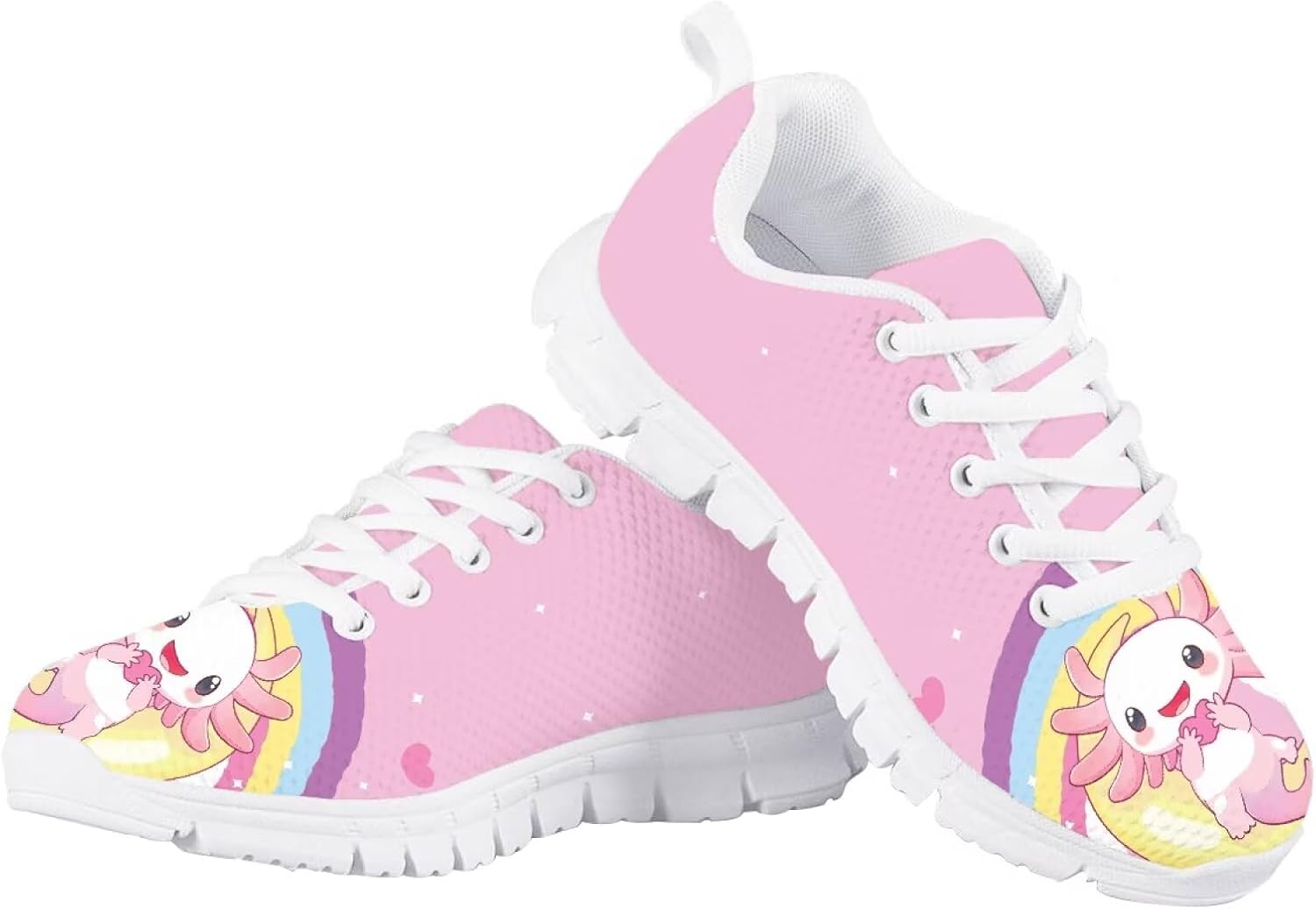 

Детские кроссовки для бега и прогулок, мультяшные, для мальчиков и девочек, теннисные кроссовки, спортивные, легкие, дышащие, из сетчатого материала, для малышей размер 11-13 / для больших детей размер 1-5 Quxjehoe, Rainbow Axolotl