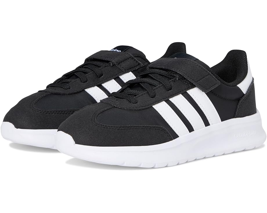 

Детские кроссовки Adidas Kids Run 70s 2.0 Elastic Lace Sportswear Shoes (Little Kid), Black/White/Gum