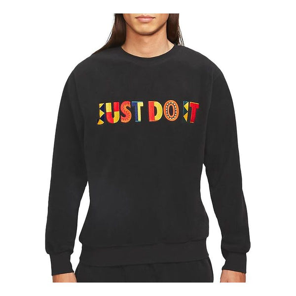 

Толстовка Nike Round Neck Multi-Color Embroidered logo Pullover Black, черный