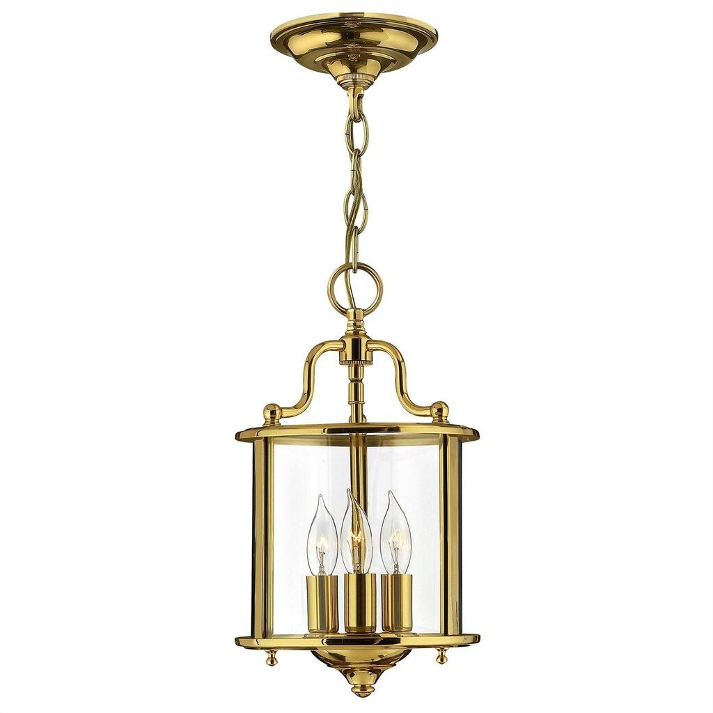 

Подвесной светильник Gentry, полированная латунь и стекло, маленький Elstead Lighting