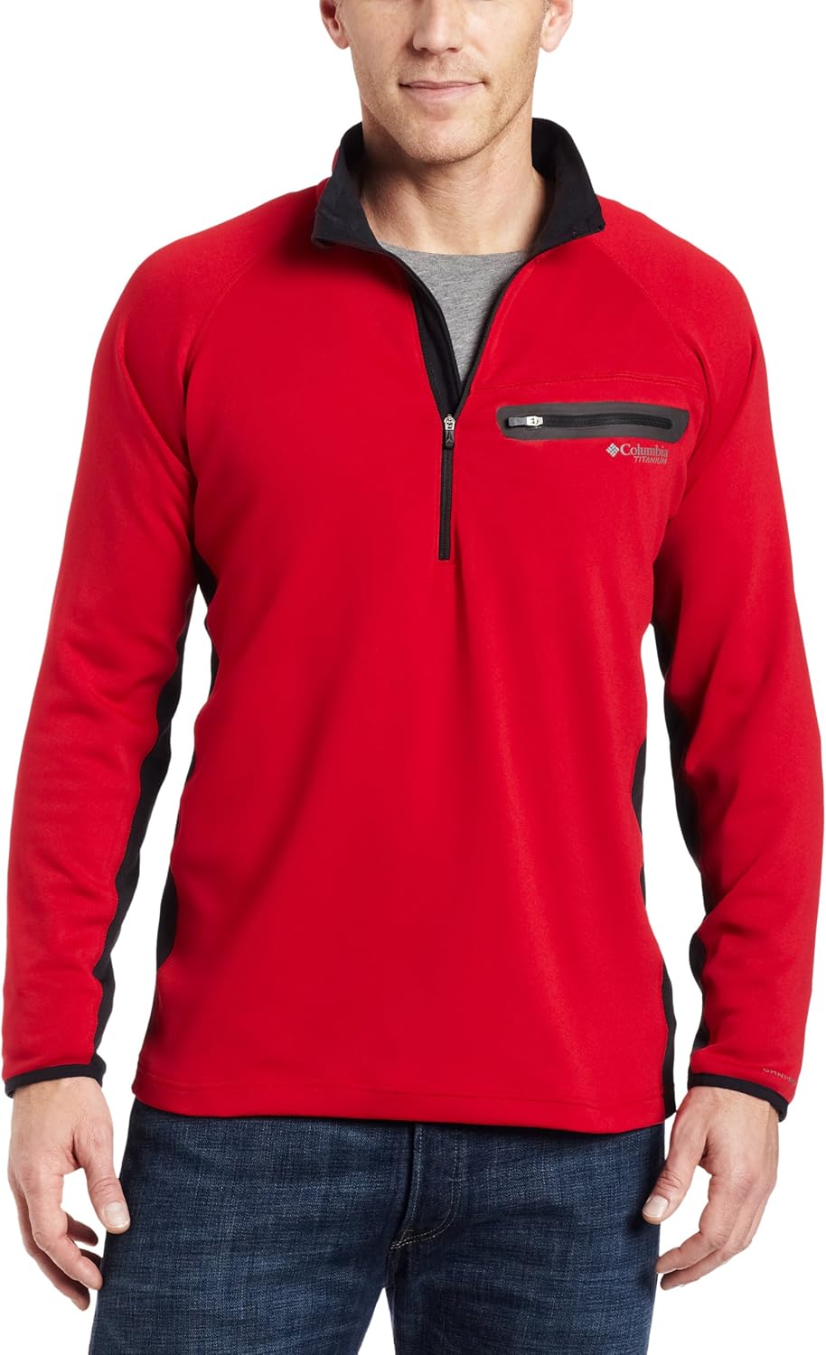 

Футболка Columbia Sportswear Men's Out and Back Half Zip Jacket, Intense Red, Красный, Футболка Columbia Sportswear Men's Out and Back Half Zip Jacket, Intense Red