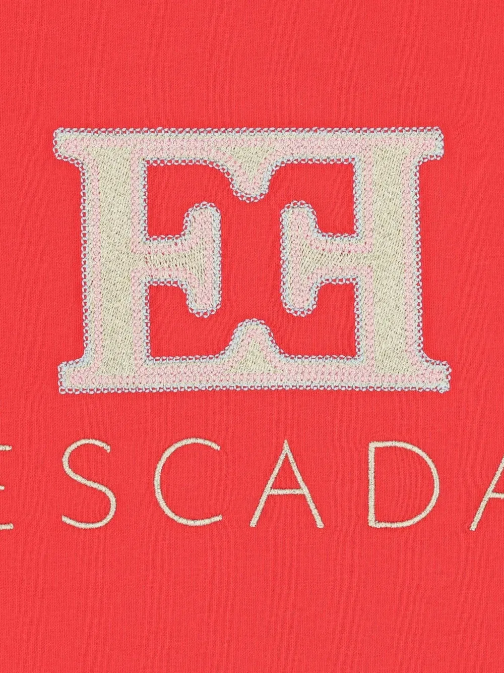 Футболка с вышитым логотипом Escada Kids, красный — фото 3