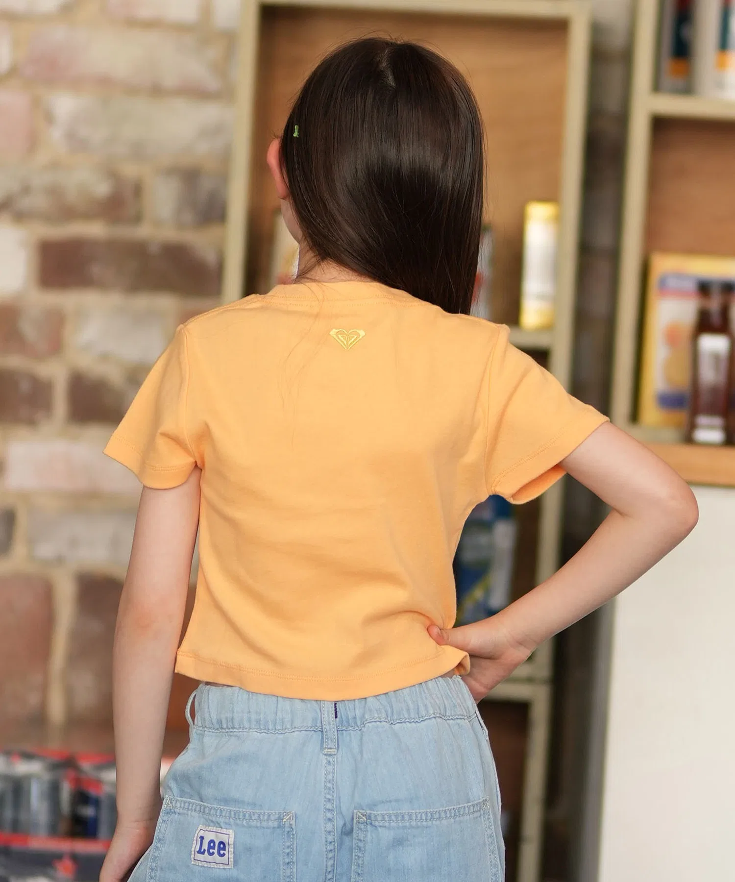 Детская футболка ROXY MINI SUNSET CHASER с логотипом, белая — фото 4
