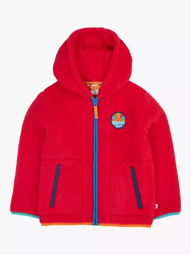 Детская флисовая куртка Glen, цвет True Red/Happy Frugi