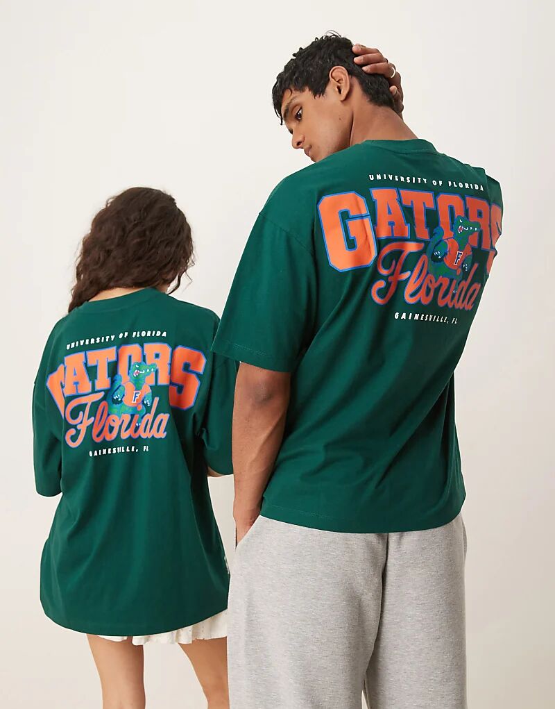 

Футболка унисекс оверсайз с логотипом команды Florida Gators темно-зеленого цвета от ASOS DESIGN