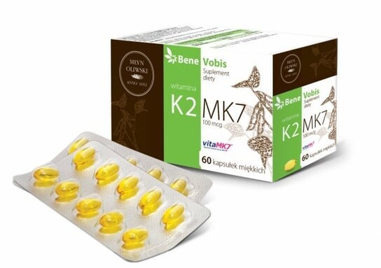

Młyn Oliwski, BeneVobis, Витамин К2 МК7 (vitaMK7) 100 мкг с НАТТО, 60 капсул