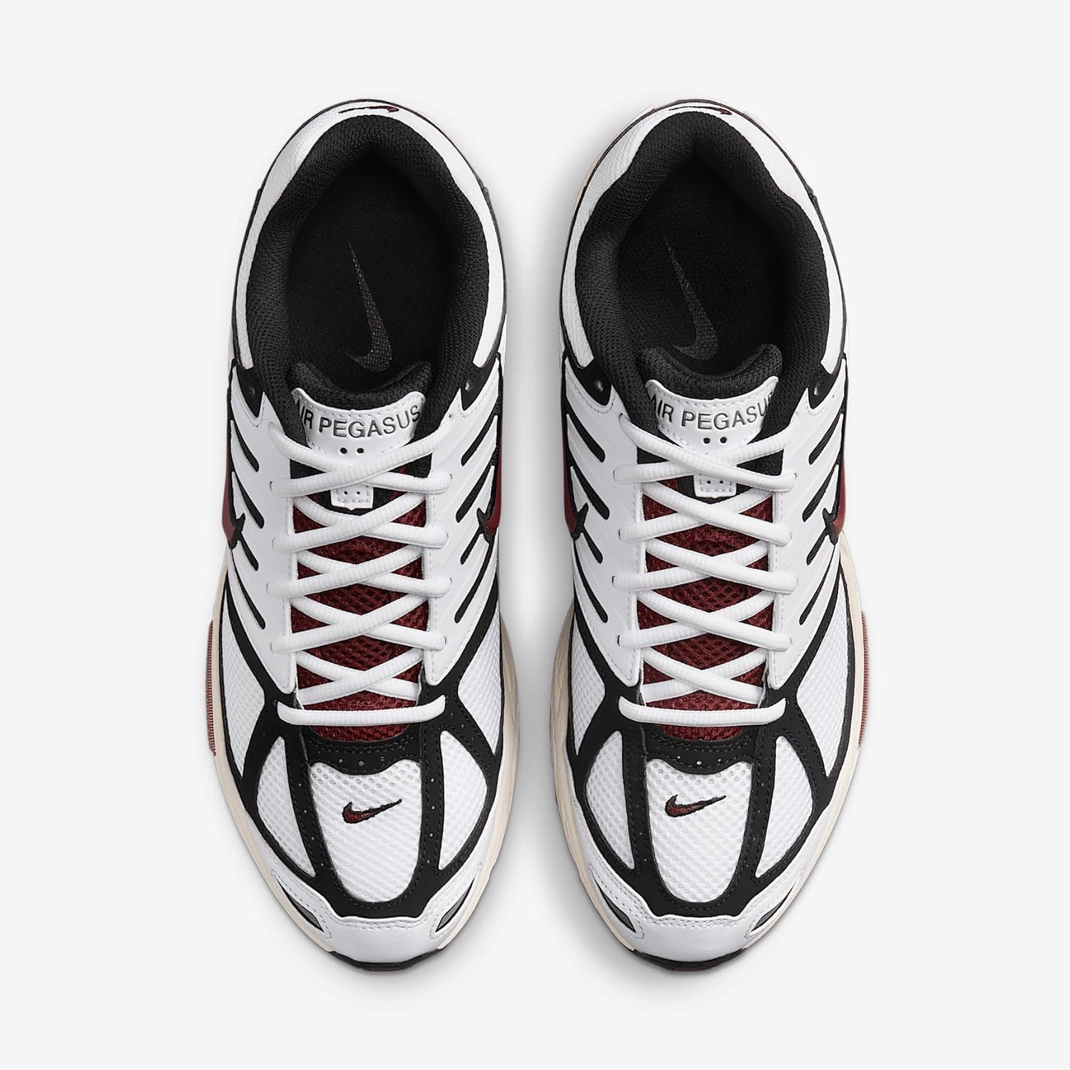 Мужские кроссовки Nike Air Pegasus 2005, белый/слоновая кость/красный/бежевый/темно-красный — фото 4