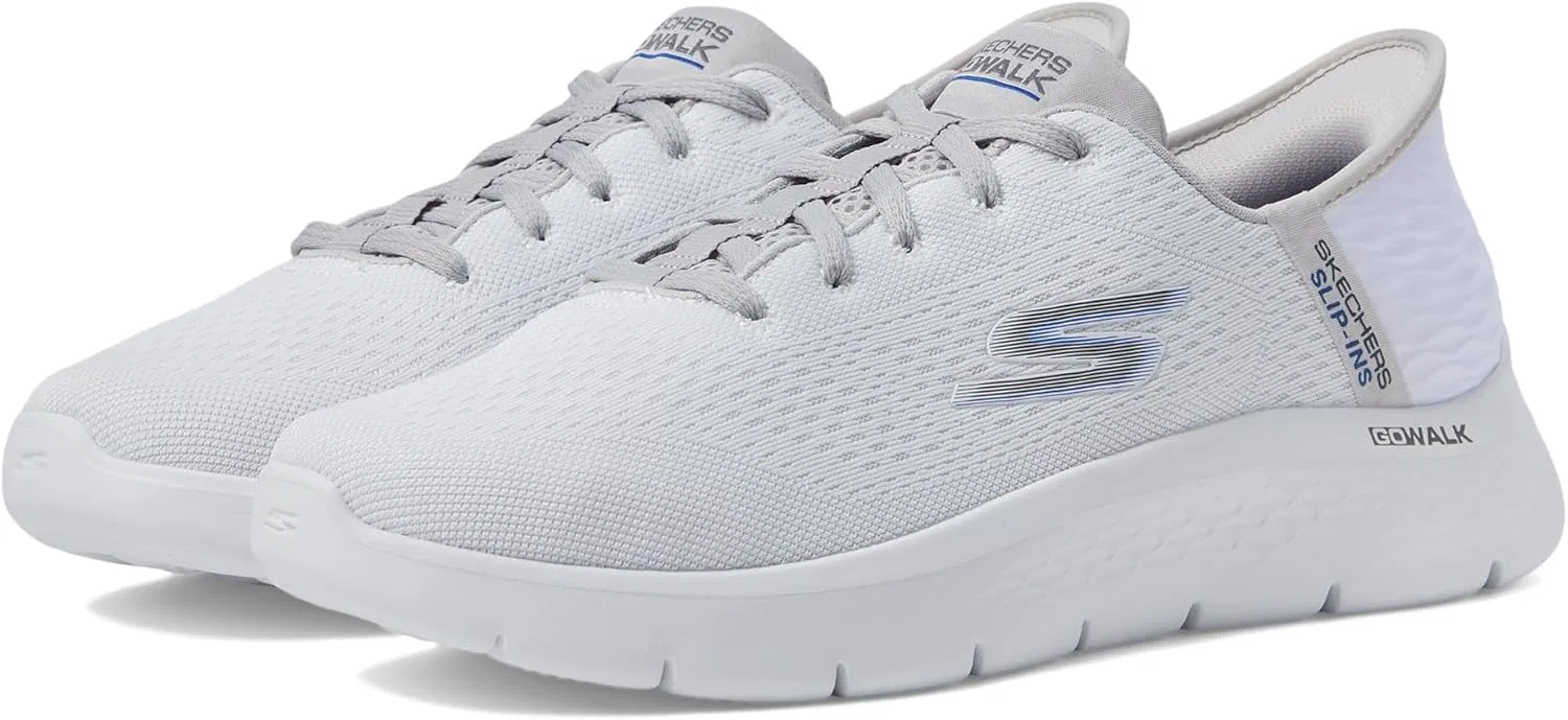 Мужские кроссовки Skechers Go Walk Flex New World, White Grey — фото 2