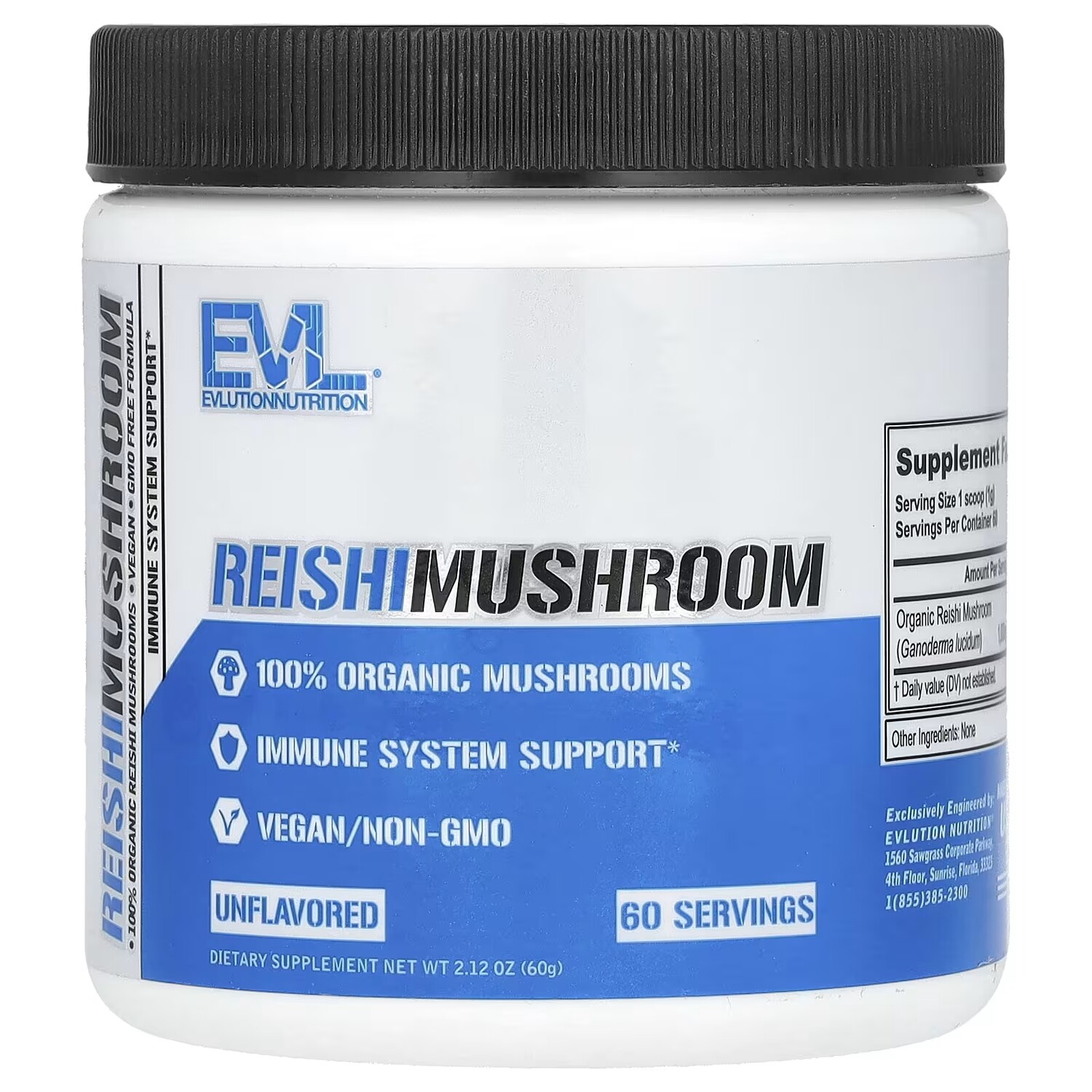 

EVLution Nutrition Гриб Рейши без вкуса, 2,12 унции (60 г)