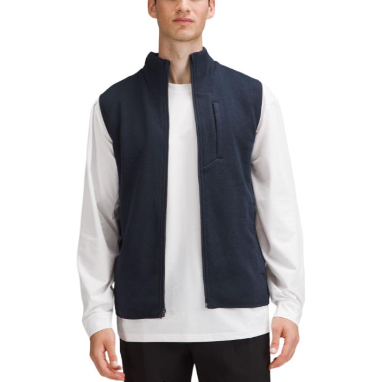 

Lululemon Белая вязаная жилетка Sojourn для мужчин, Marine Blue/STN1