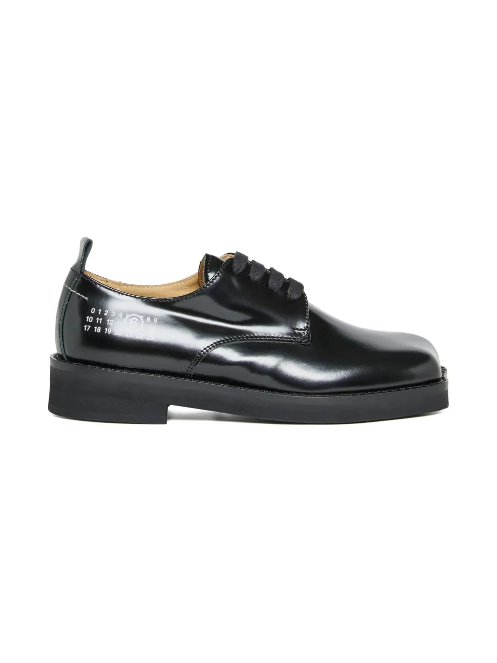 

Кожаные туфли на шнуровке MM6 Maison Margiela Kids, черный