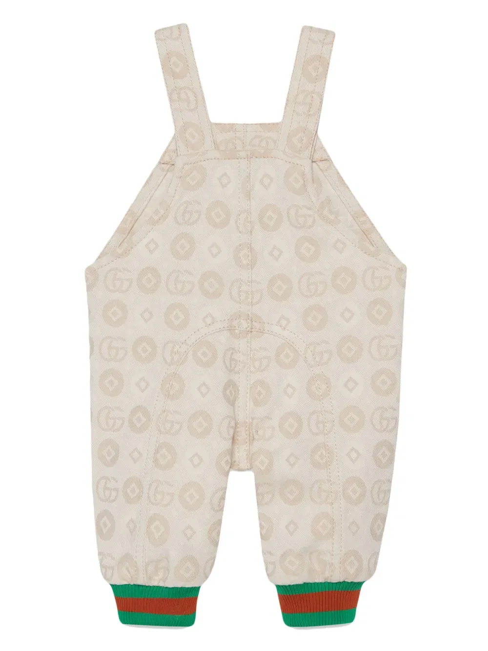 Комбинезон из хлопка двойной плотности Gucci Kids, нейтральный — фото 2