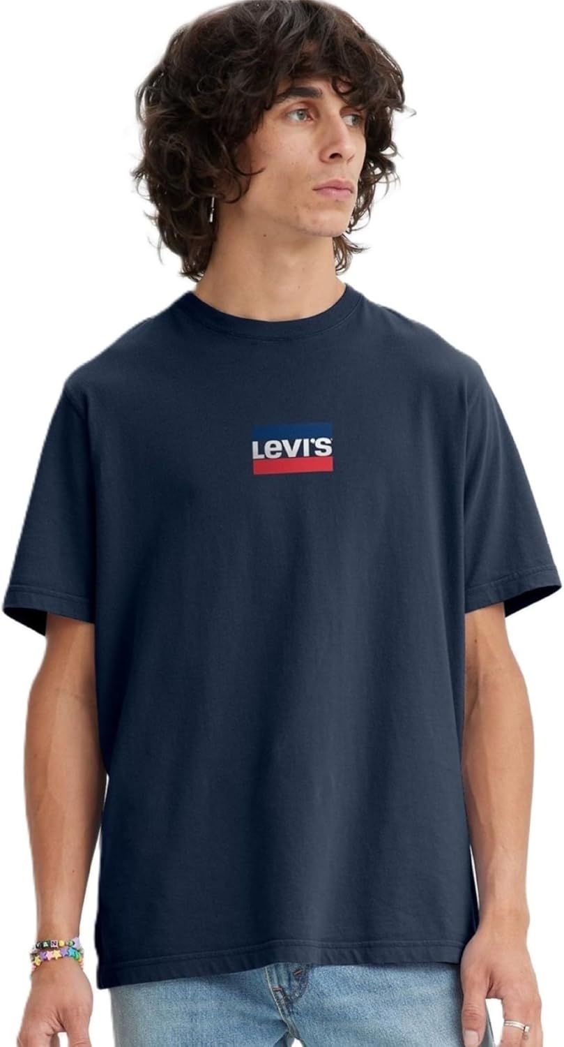 

Мужская футболка Levi's стандартного кроя с коротким рукавом, синий