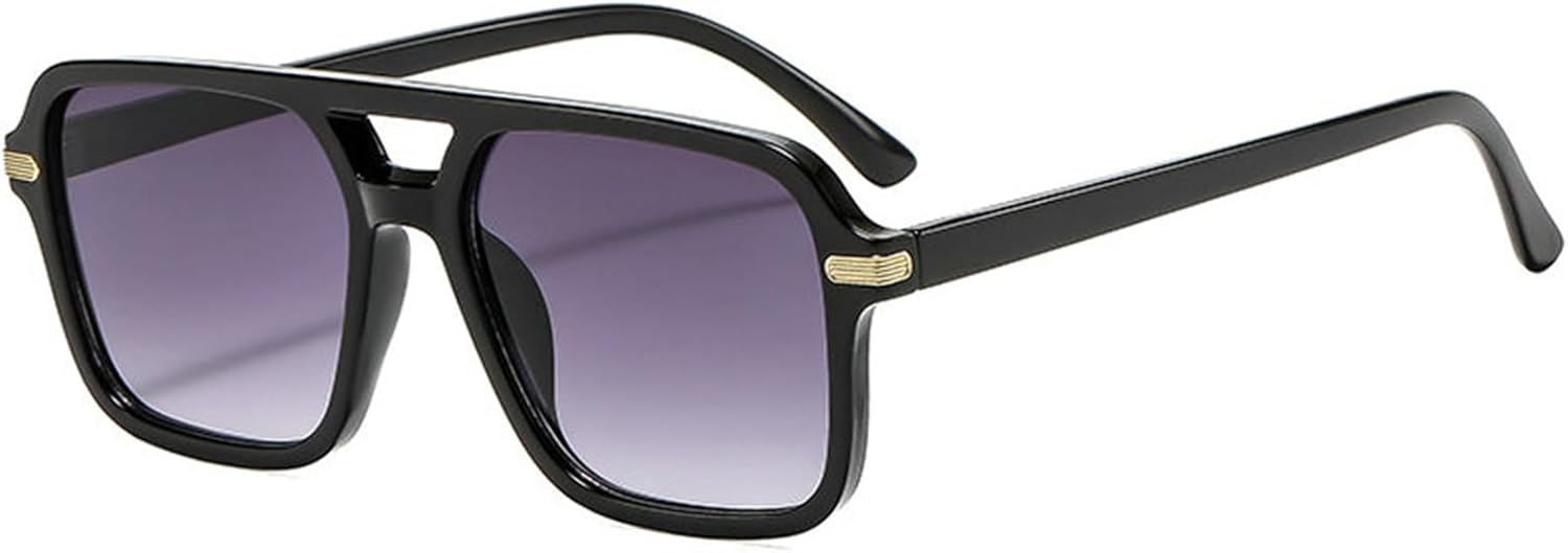 

Willochra Модные солнцезащитные очки-пилот большого размера для женщин и мужчин, роскошные металлические солнцезащитные очки в крупной оправе с градиентным затемнением и защитой от УФ-излучения UV400, C6