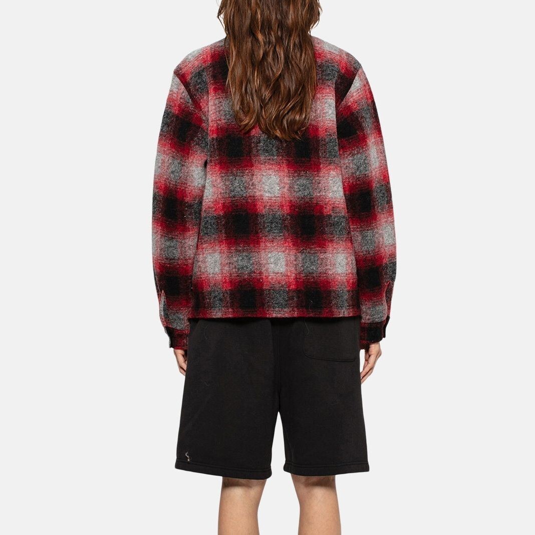 Куртка-рубашка Stüssy с клетчатым принтом Stussy, красный — фото 3
