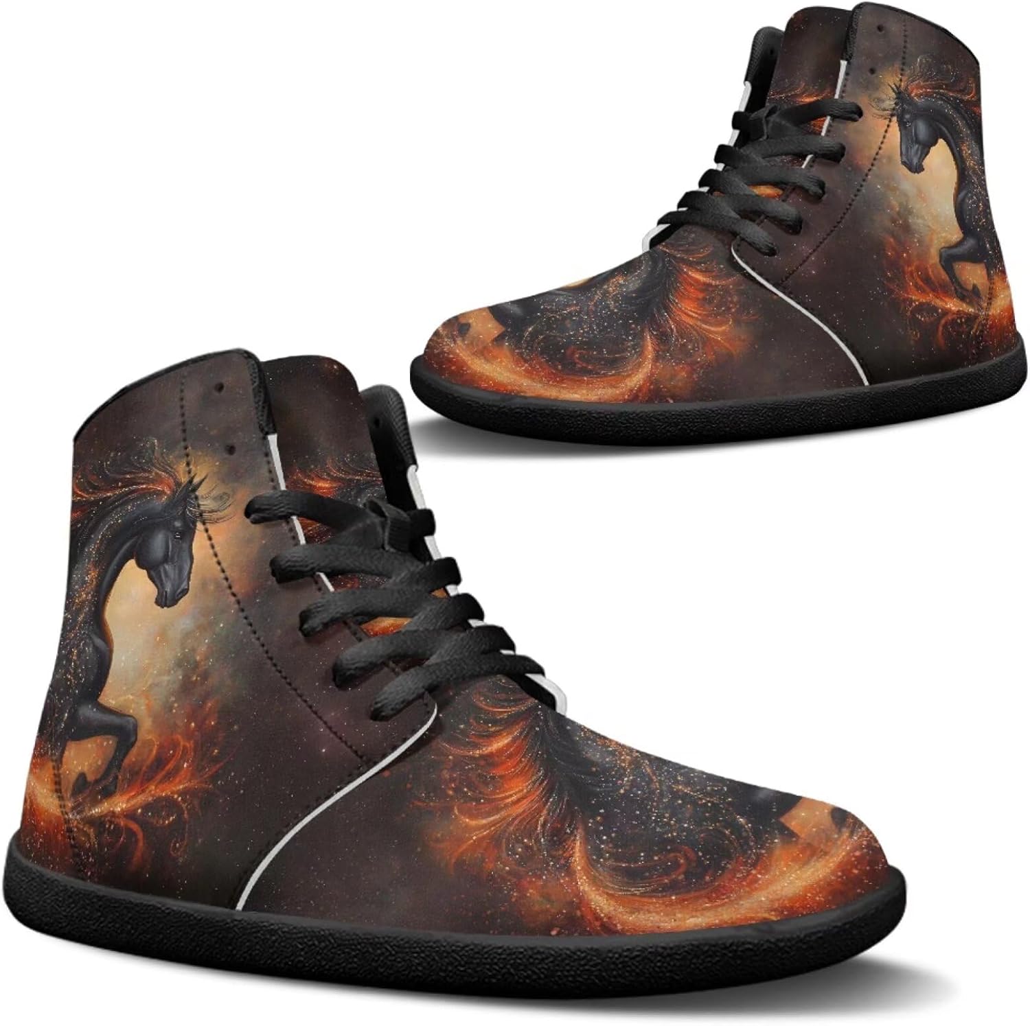 

Мужские кроссовки Binienty широкой ширины для ходьбы, Fire Flame Horse