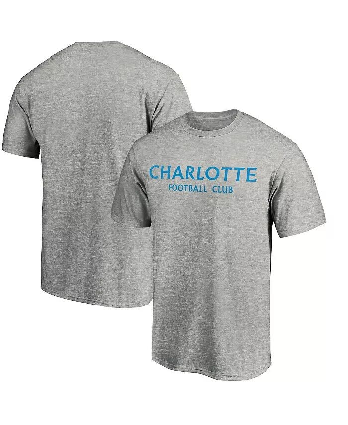 

Мужская футболка Heather Grey Charlotte FC Wordmark Fanatics