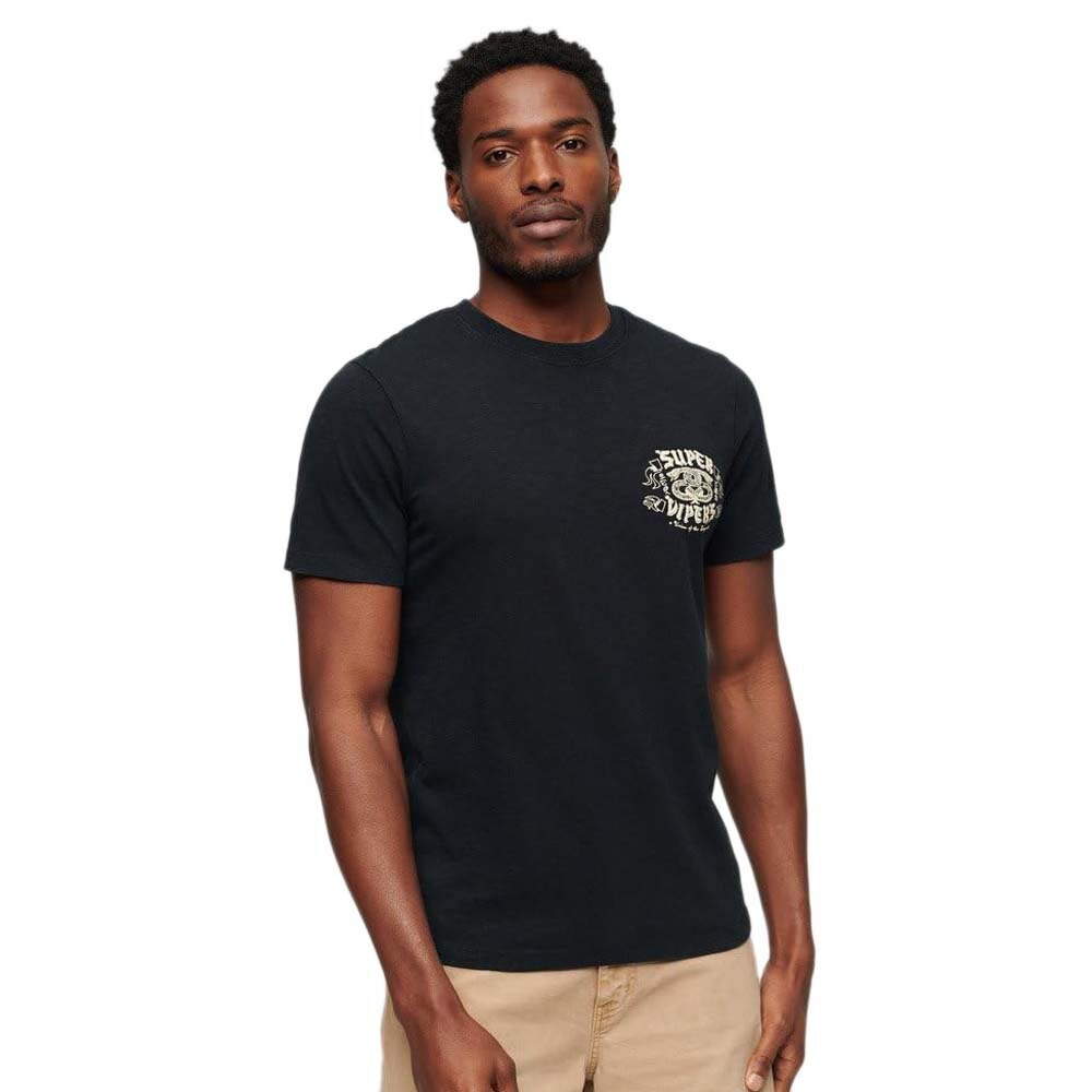 

Футболка с коротким рукавом Superdry Retro Rocker Graphic, черный