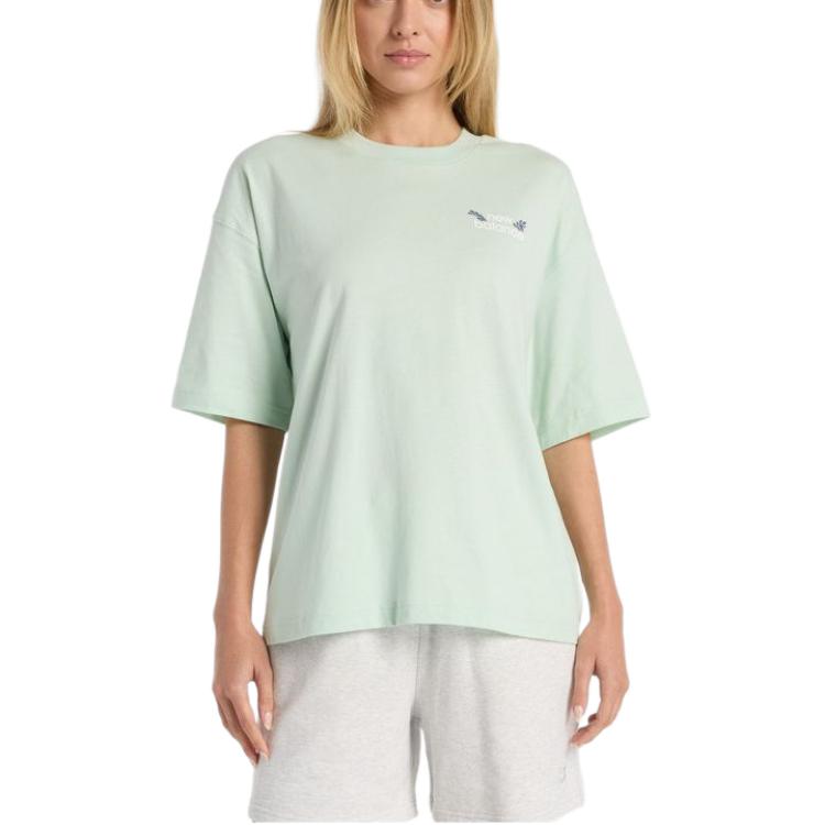 

New Balance Футболка SS25 женская green, Зеленый, New Balance Футболка SS25 женская green
