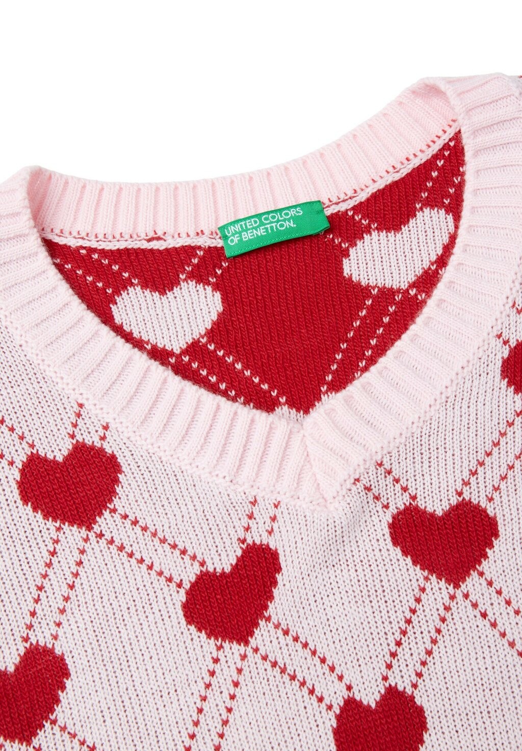 

Топ CROPPED WITH HEART MOTIF United Colors of Benetton, розовый