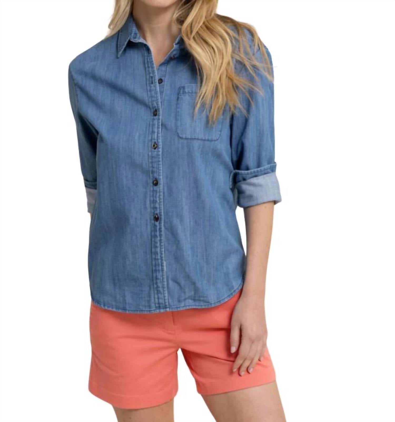 

Джинсовая рубашка Katherine синего цвета SOUTHERN TIDE