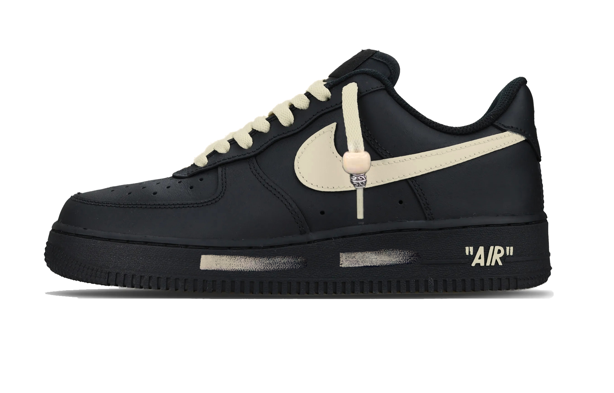 

Кроссовки Air Force 1 Black Warrior низкие скейтерские унисекс black beige Nike, черный Warrior