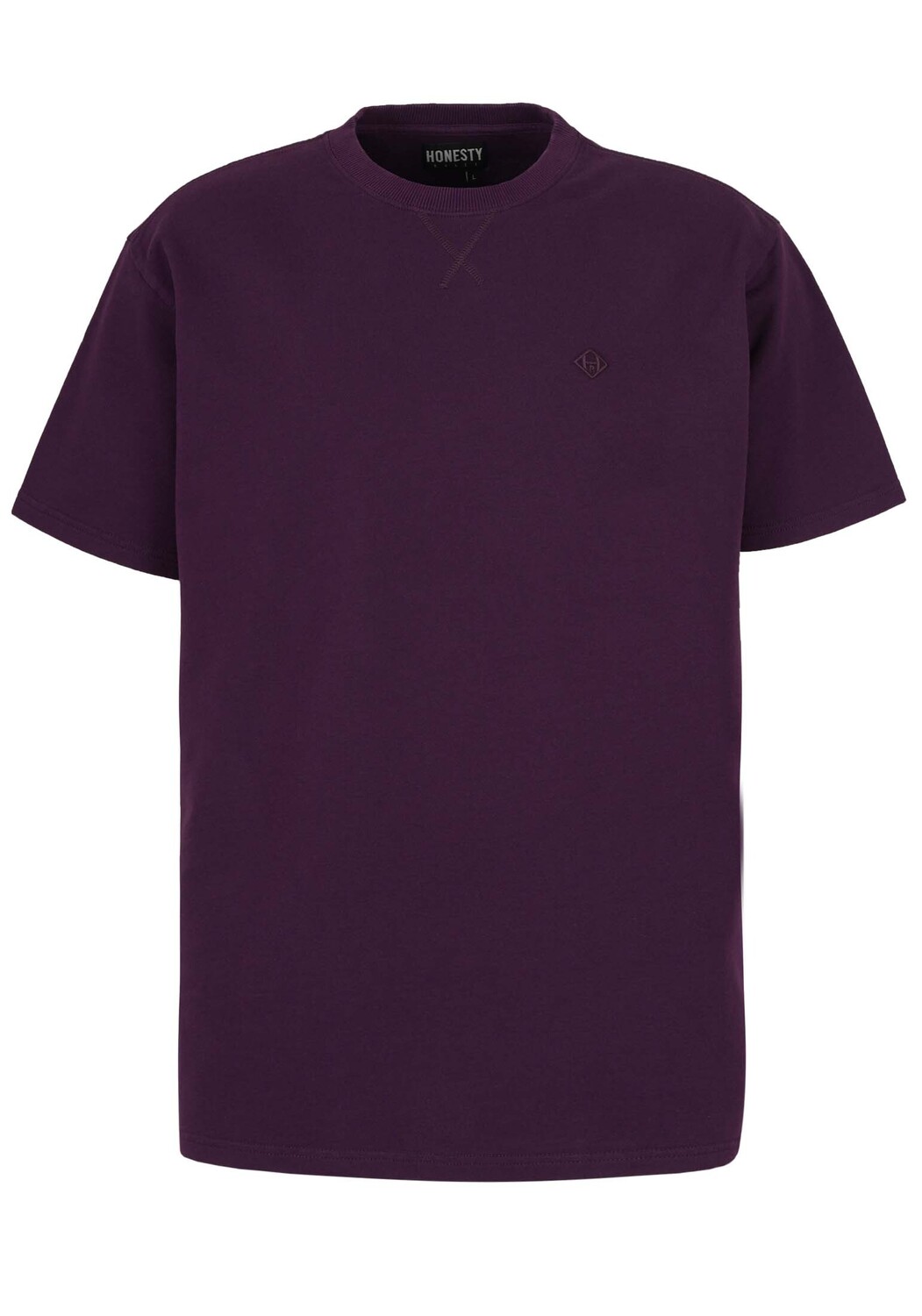 Футболка HONESTY RULES s Oversize French Terry, цвет dark purple — фото 3