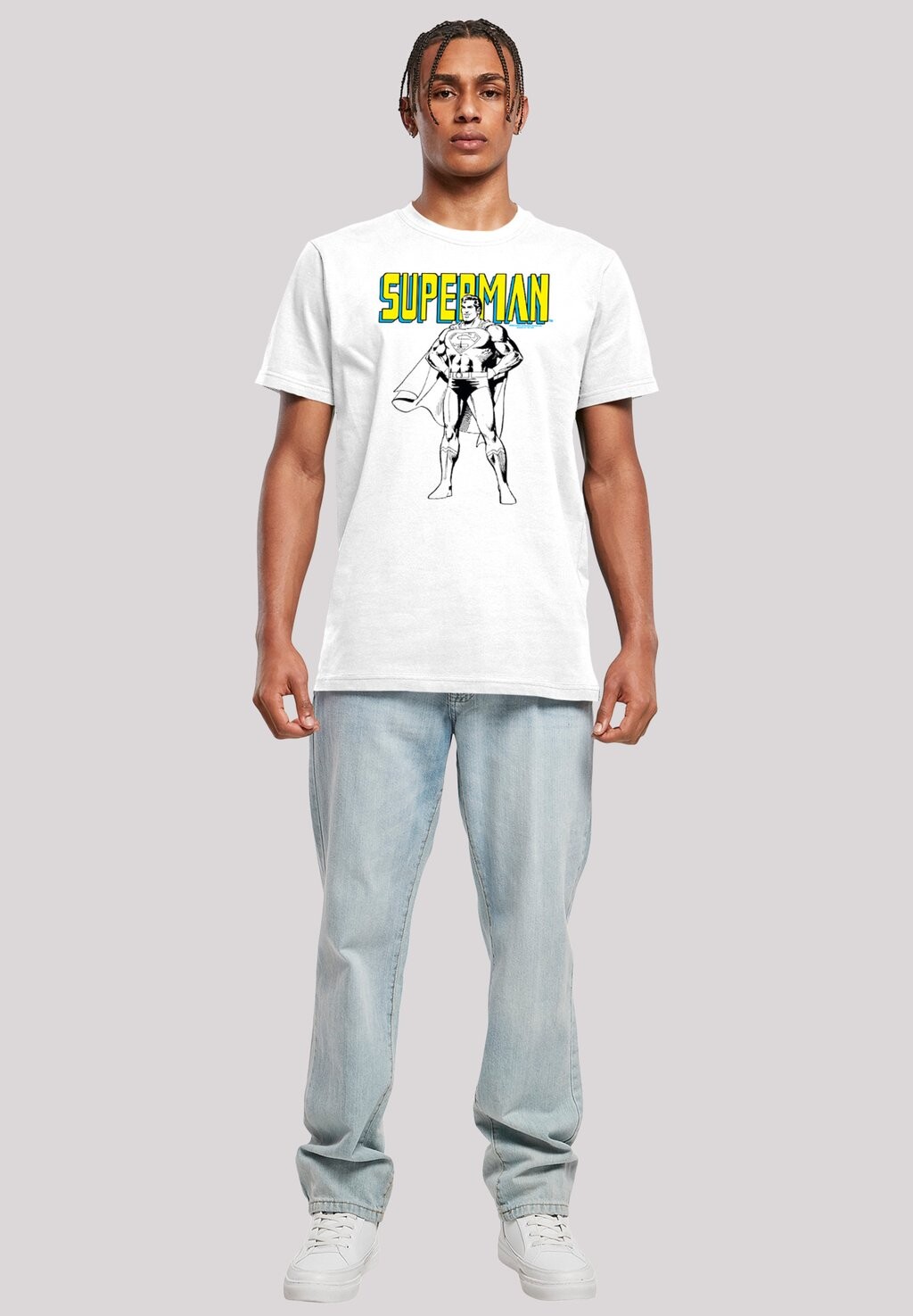 

Футболка с принтом DC COMICS SUPERMAN MONO ACTION POSE F4NT4STIC, белый
