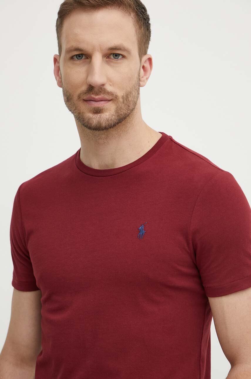 

Хлопковая футболка Polo Ralph Lauren, гранатовый