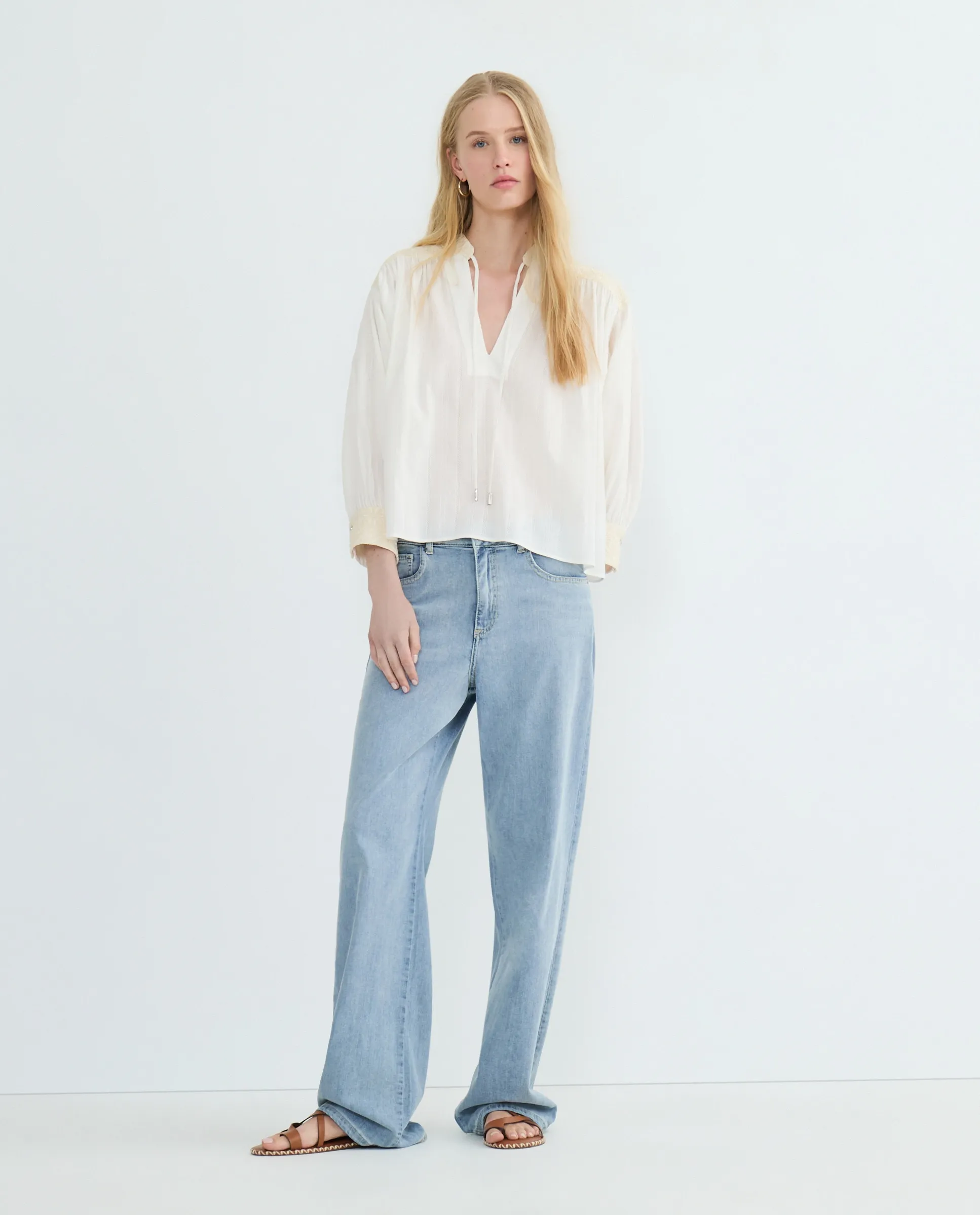 

Рубашка с воротником-стойкой и французскими манжетами Boss Orange, пастельно-розовый