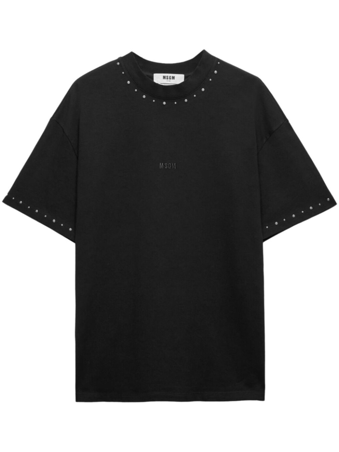 

MSGM футболка с декорированным логотипом, черный