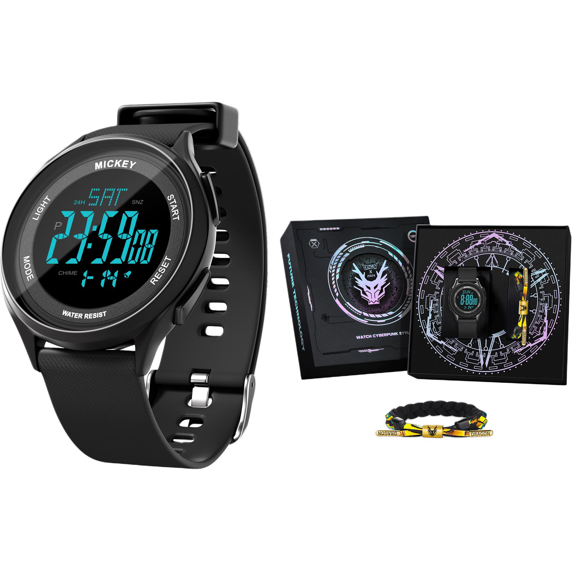 

Disney Часы Electronic Movement TPU Strap Unisex Black Dial, MK-15254B2[Future Technology-Year of The Dragon Gift Box Set]