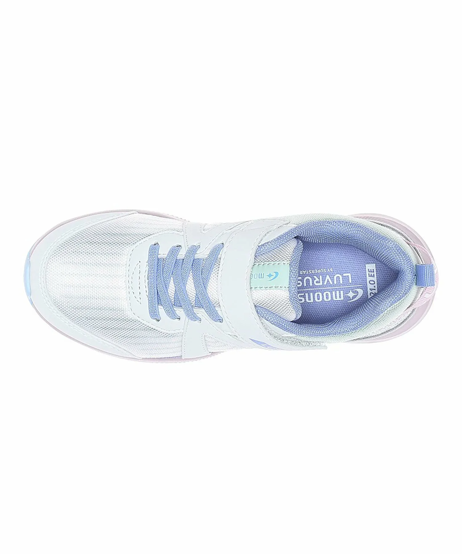Детские кроссовки MoonStar LV 1250 белого цвета для девочек Superstar, white — фото 3