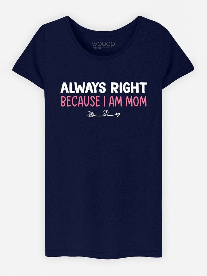 

Футболка WOOOP Shirt Always Right Mom, темно-синий