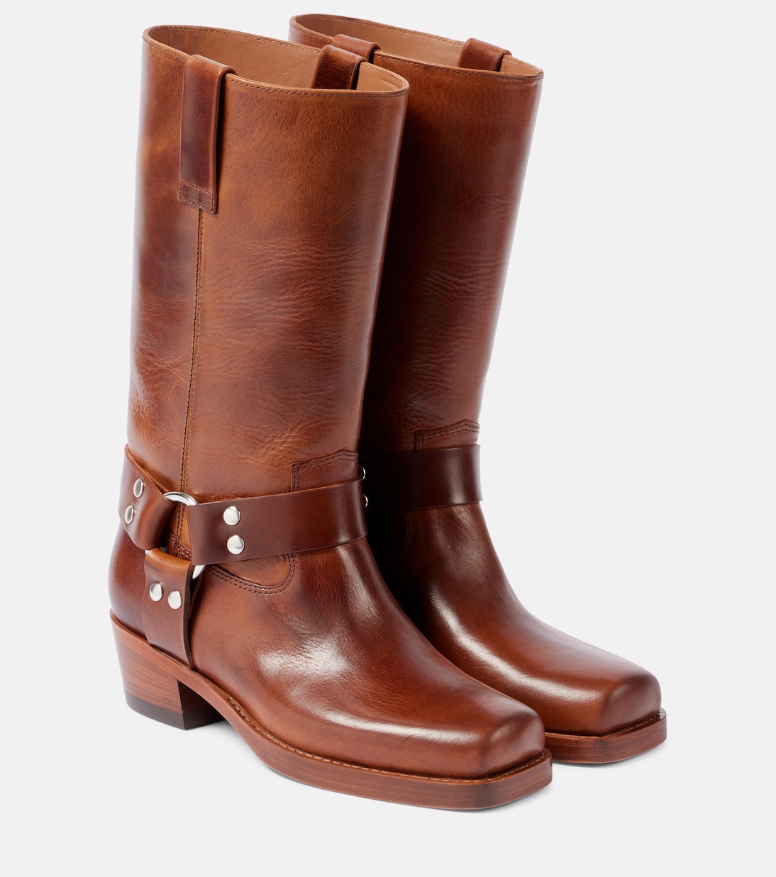 Кожаные байкерские ботинки Roxy 45 Paris Texas, Cuoio