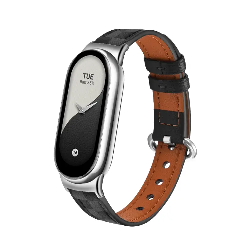 

Biaodaige Часы Strap Xiaomi Compatibility Genuine Leather Material 205mm, Black