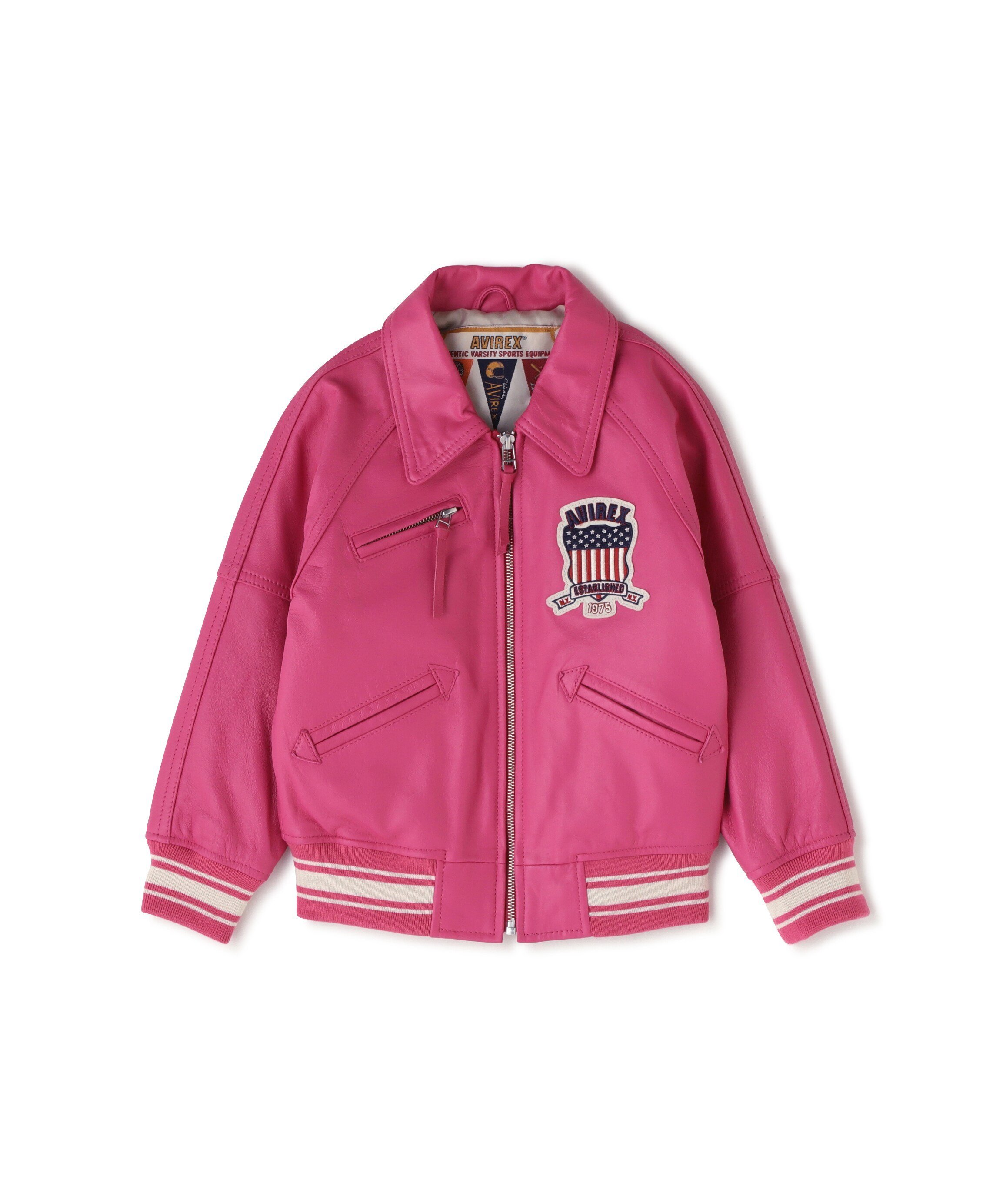 Детская легкая куртка-бомбер в стиле "Varsity" AVIREX, Pink