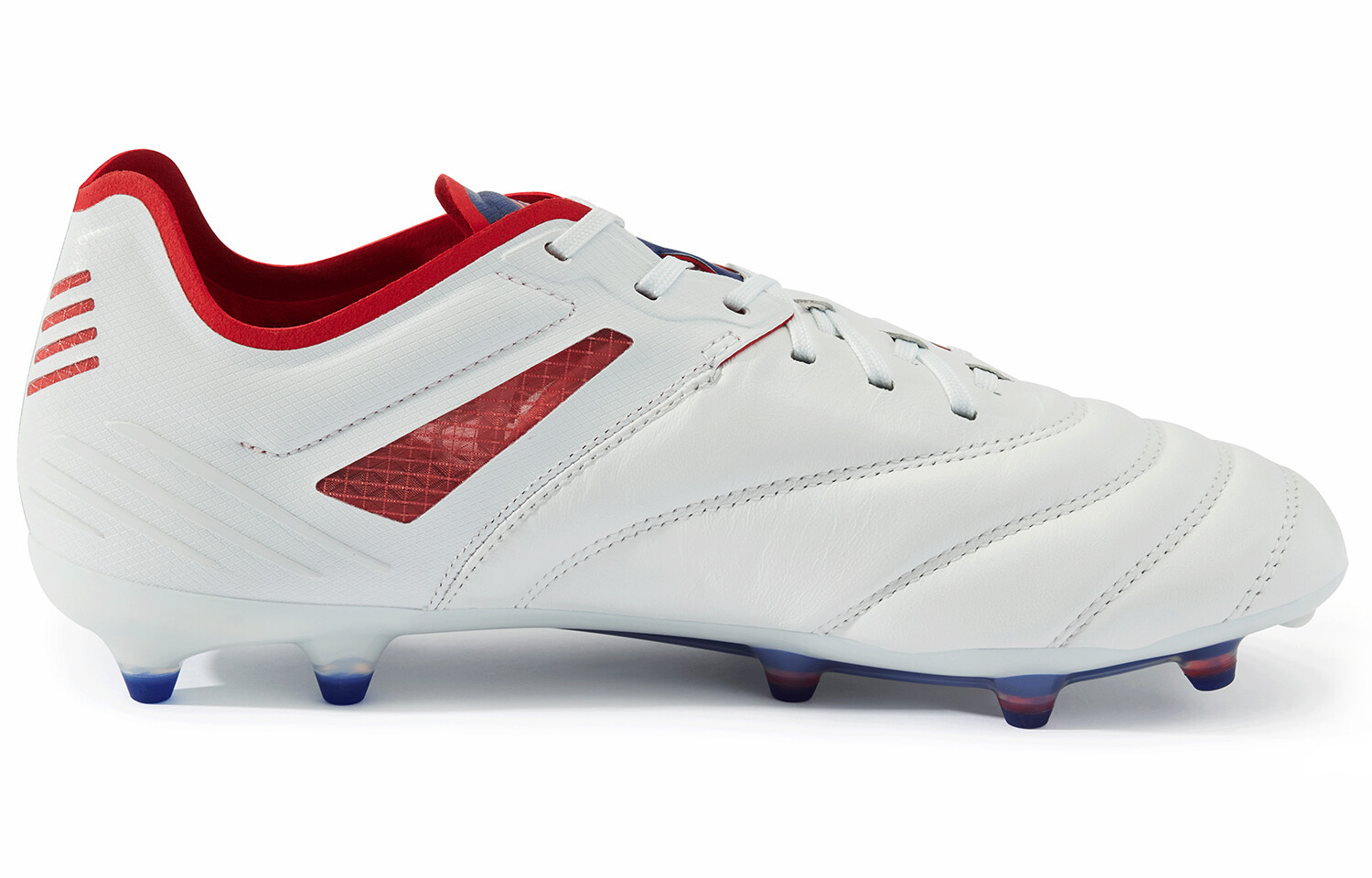 

Футбольные бутсы мужские низкие белые / Manor Blue / Rocco Red Umbro
