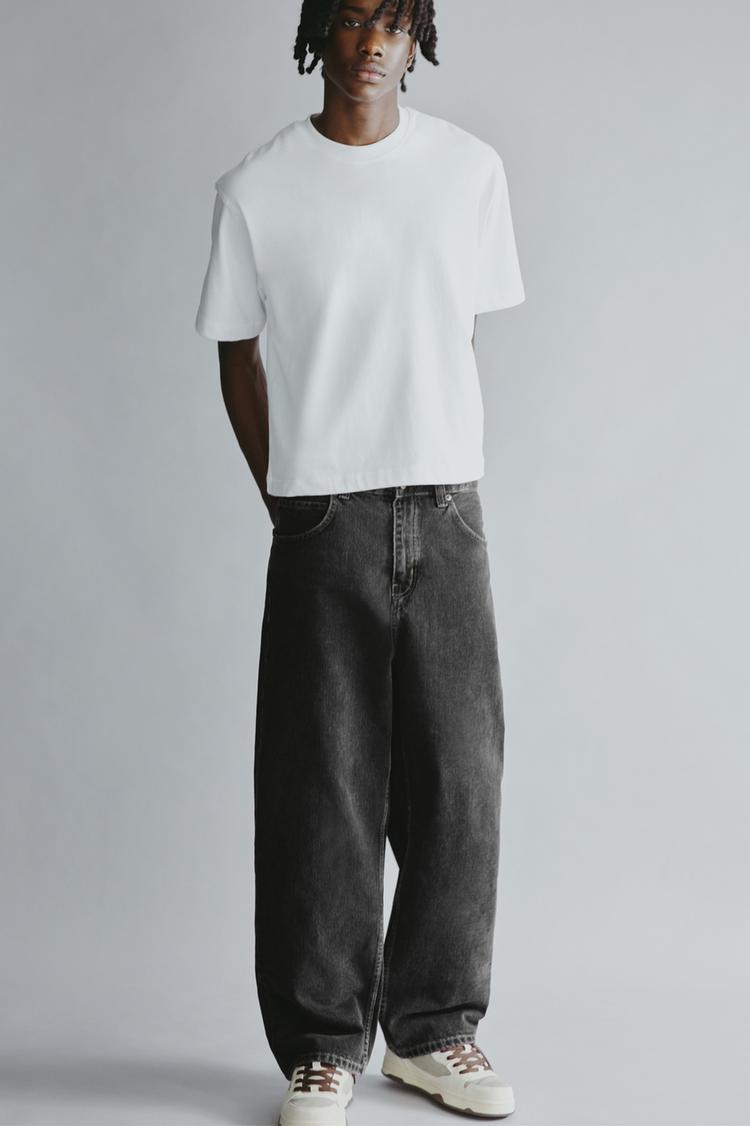 

Свободные мешковатые джинсы Pull And Bear, черный