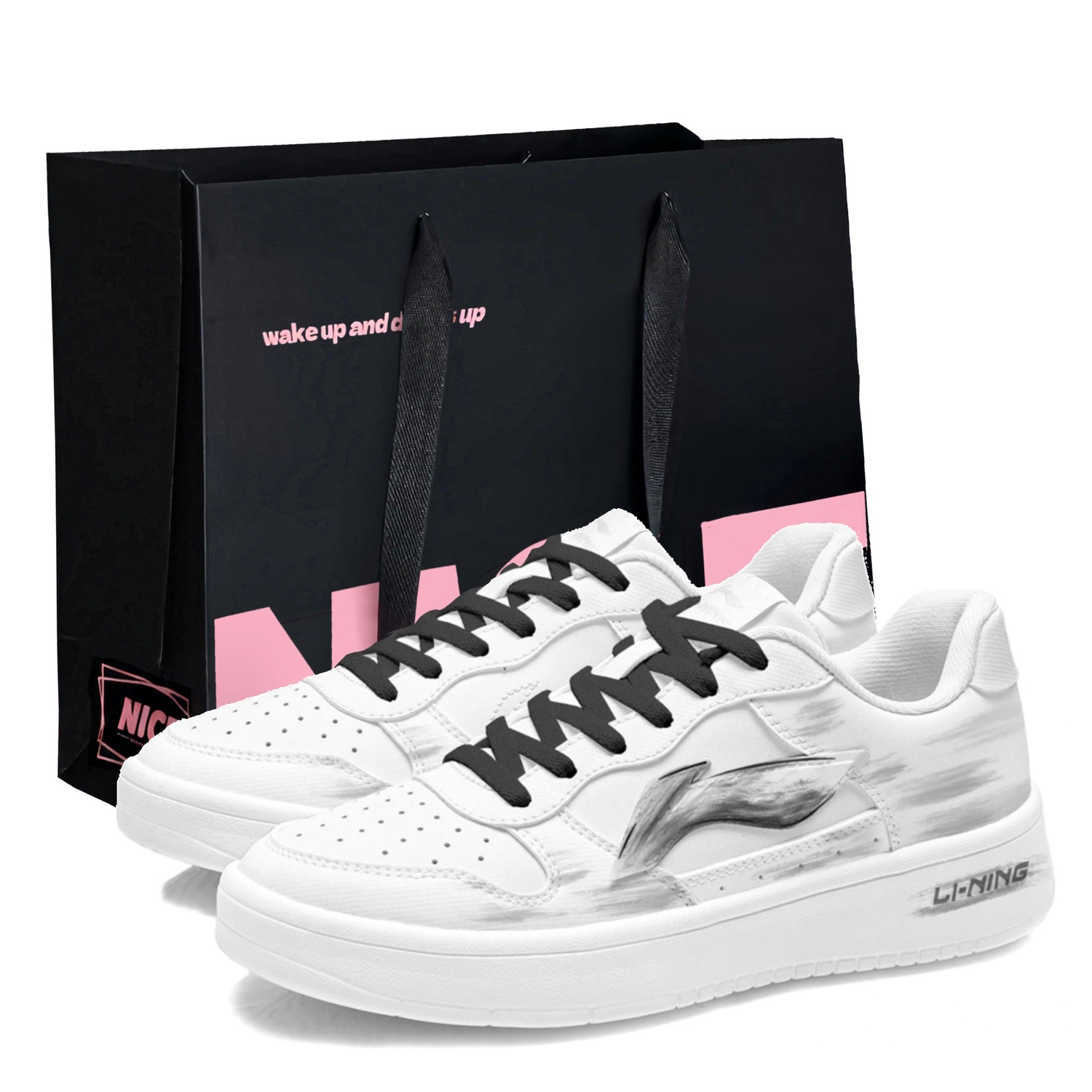 

Li-Ning Li Ning Floating Boat износостойкие и легкие низкие кроссовки для скейтбординга мужские черно-белые