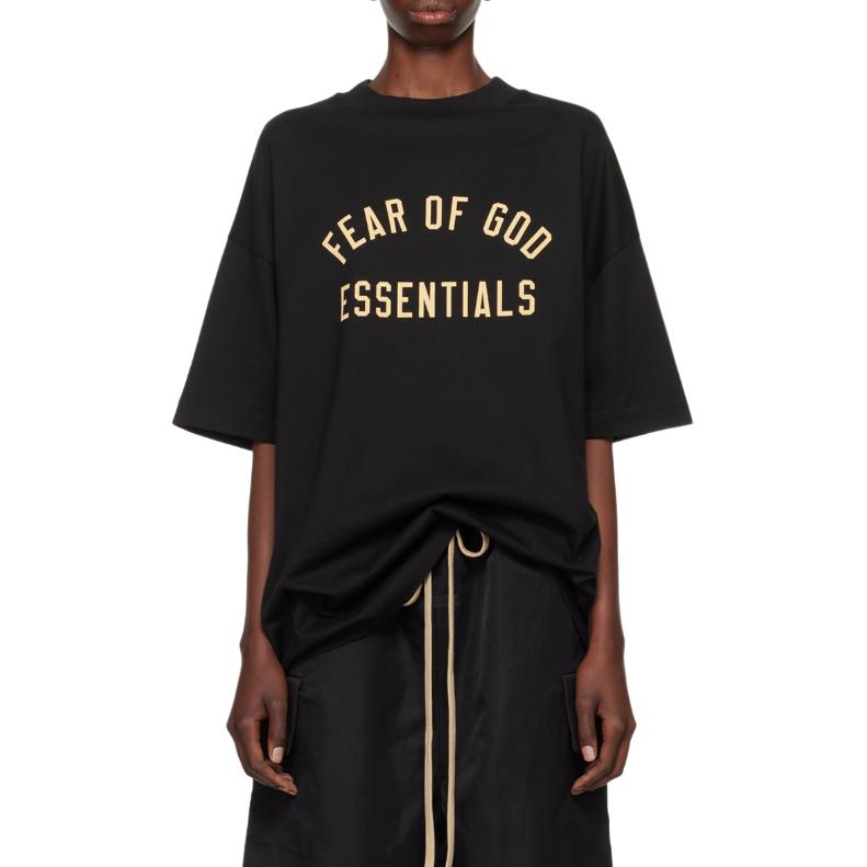Футболка Fear of God Essentials Jersey Crewneck Tee 'Black', черный — фото 3