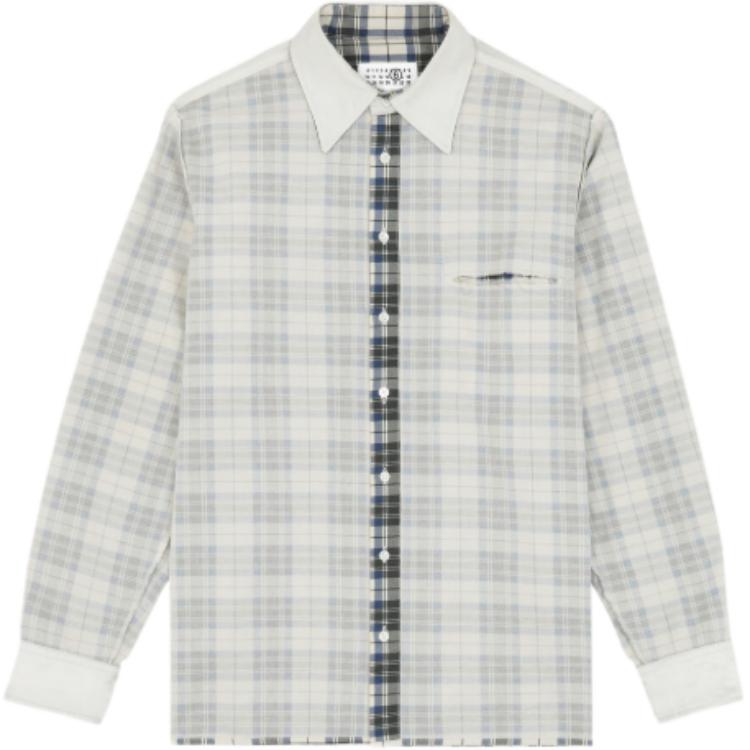 

Проверенная рубашка с длинными рукавами MM6 Maison Margiela, черный/белый