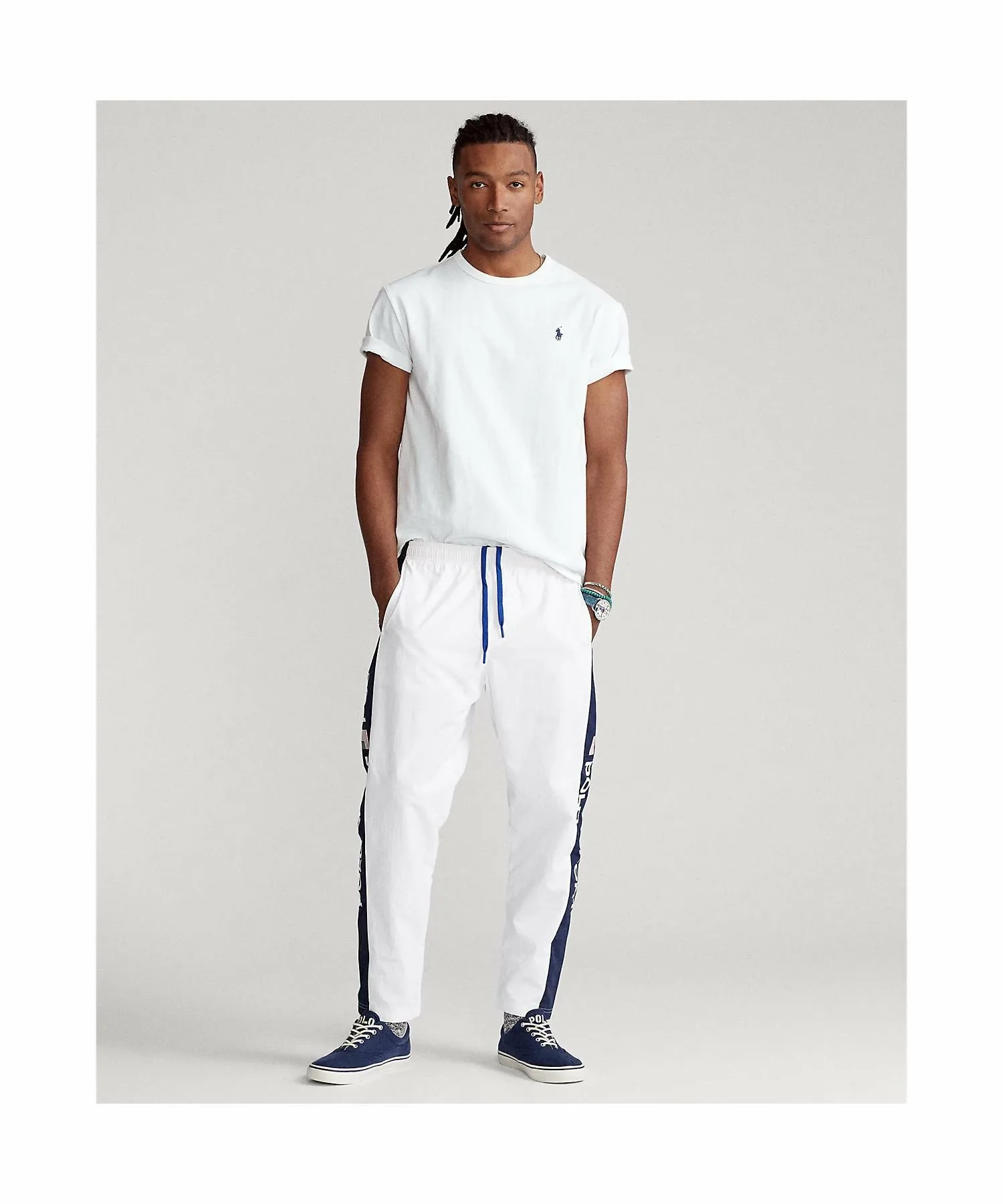 Классическая трикотажная футболка Polo Ralph Lauren, 100 White — фото 3