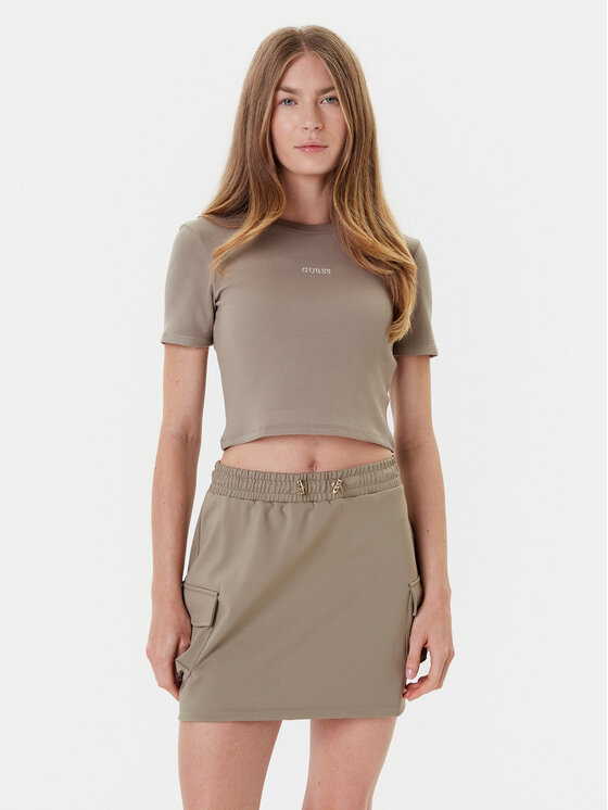 

Футболка slim fit V5YP08 K8RT2 Guess, хаки