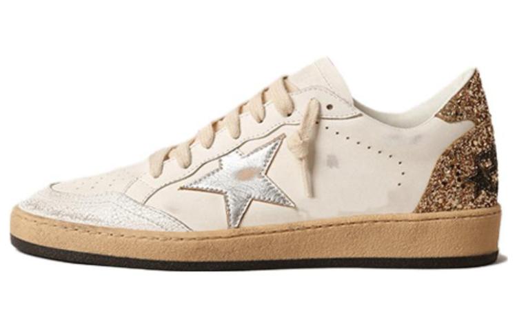 Ball-Star Glitter Low-top Sneakers Golden Goose, Экрю